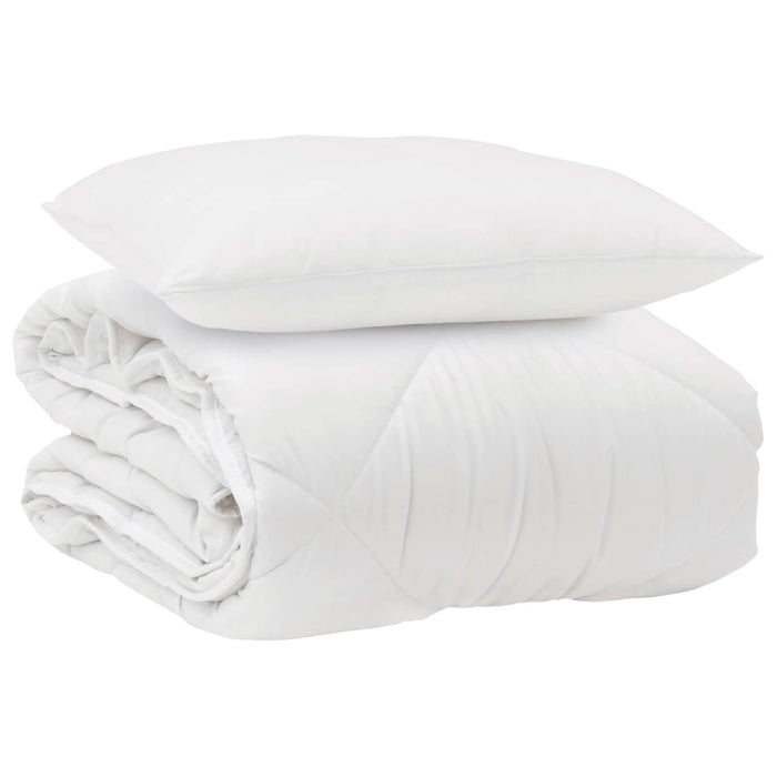 Duvet pentru Toate Sezoanele cu pernă 2 pcs Alb Microfibră - WALTI WALTI