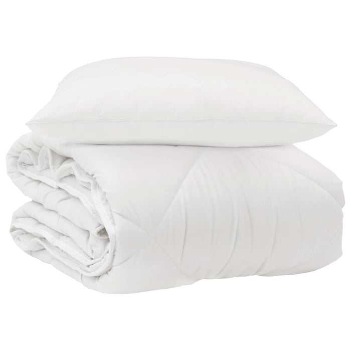 Duvet pentru Toate Sezoanele cu pernă 2 pcs Alb Microfibră - WALTI WALTI