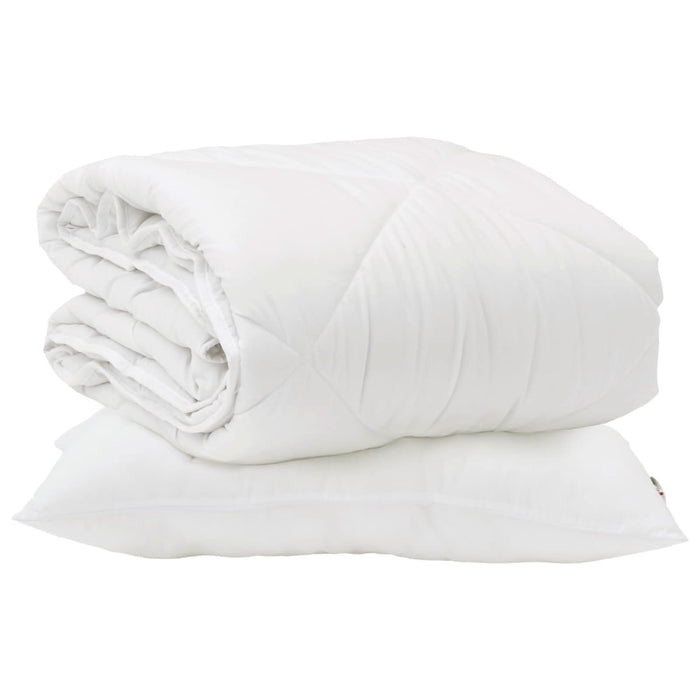 Duvet pentru Toate Sezoanele cu pernă 2 pcs Alb Microfibră - WALTI WALTI
