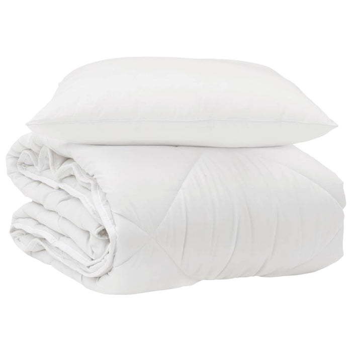 Duvet pentru Toate Sezoanele cu pernă 2 pcs Alb Microfibră - WALTI WALTI