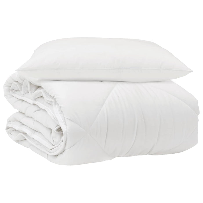 Duvet pentru Toate Sezoanele cu pernă 2 pcs Alb Microfibră - WALTI WALTI