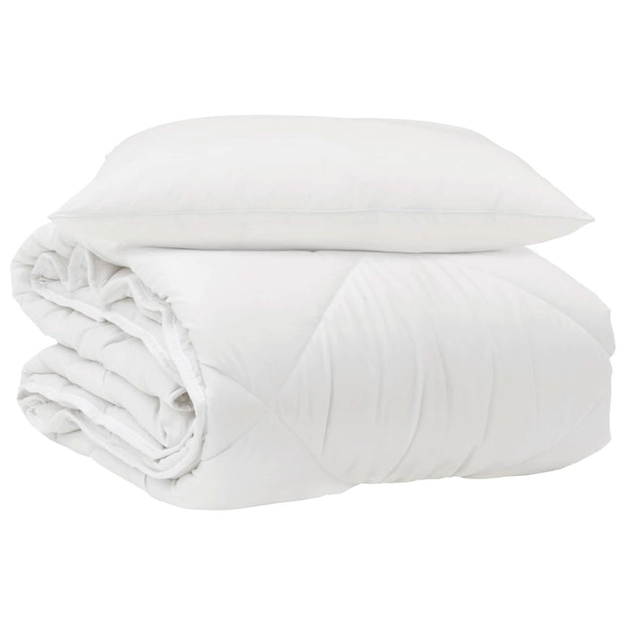 Duvet pentru Toate Sezoanele cu pernă 2 pcs Alb Microfibră - WALTI WALTI