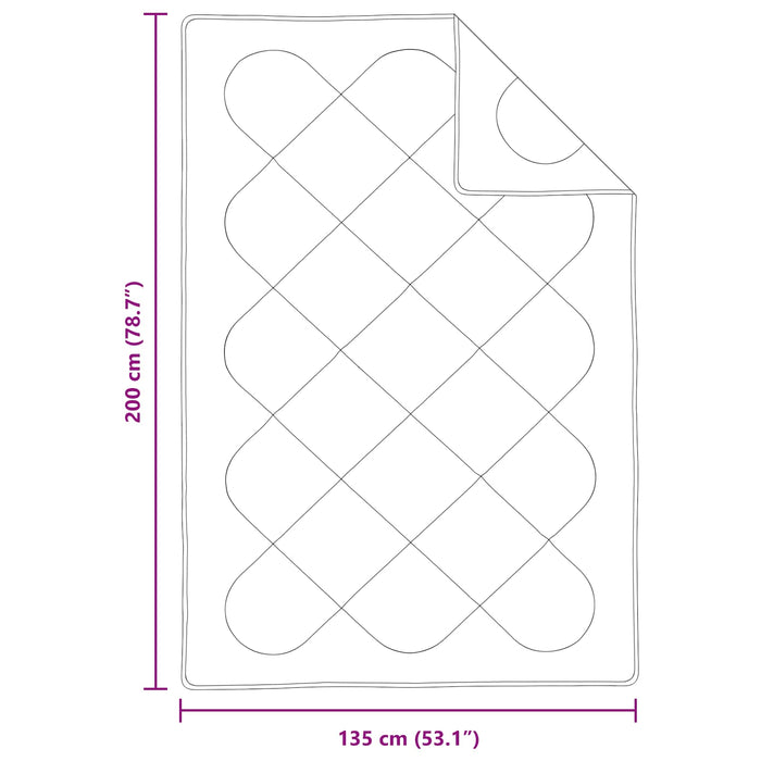Duvet pentru Toate Sezoanele cu pernă 2 pcs Alb Microfibră - WALTI WALTI