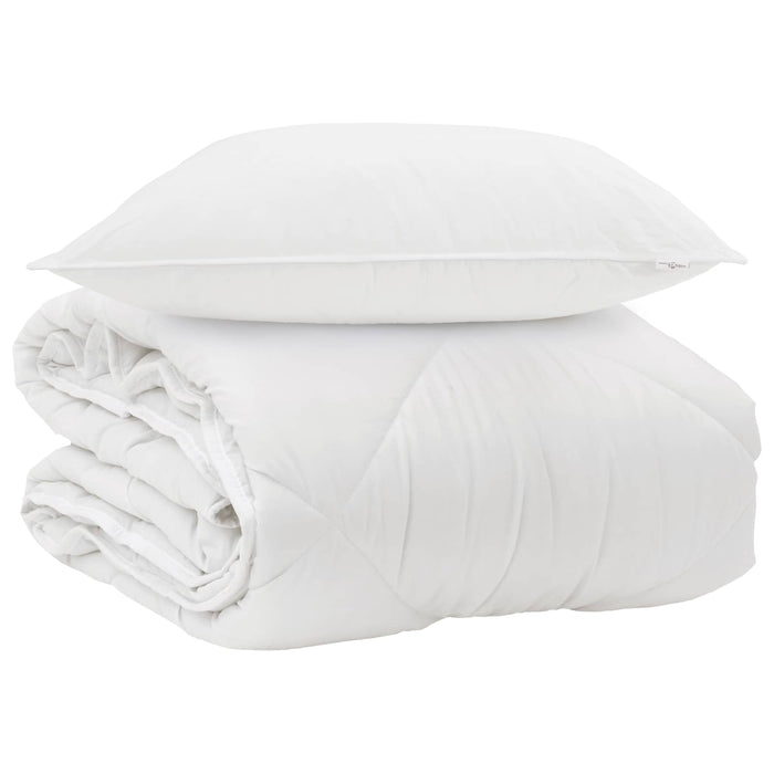 Duvet pentru Toate Sezoanele cu pernă 2 pcs Alb Microfibră - WALTI WALTI