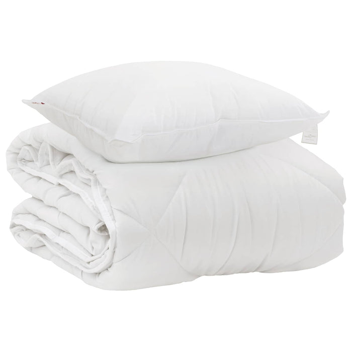 Duvet pentru Toate Sezoanele cu pernă 2 pcs Alb Microfibră - WALTI WALTI