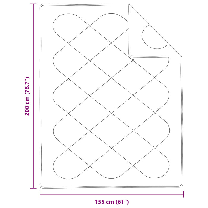 Duvet pentru Toate Sezoanele cu pernă 2 pcs Alb Microfibră - WALTI WALTI