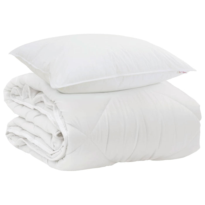 Duvet pentru Toate Sezoanele cu pernă 2 pcs Alb Microfibră - WALTI WALTI