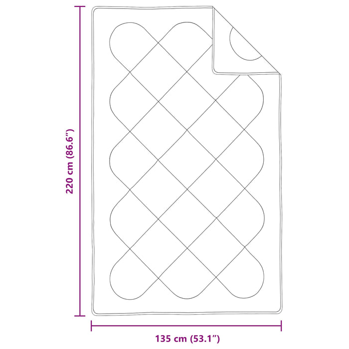 Duvet pentru Toate Sezoanele cu pernă 2 pcs Alb Microfibră - WALTI WALTI