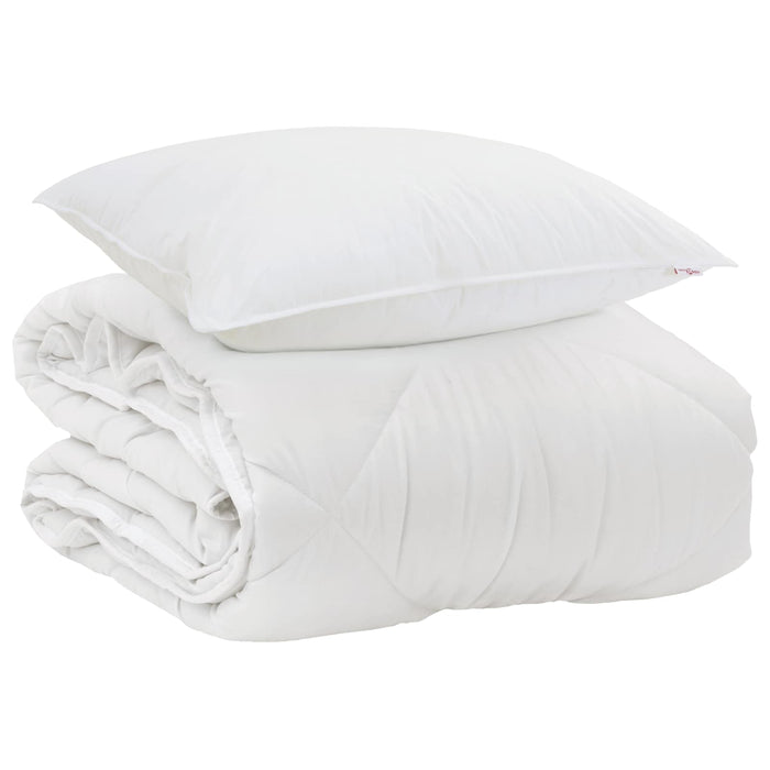 Duvet pentru Toate Sezoanele cu pernă 2 pcs Alb Microfibră - WALTI WALTI