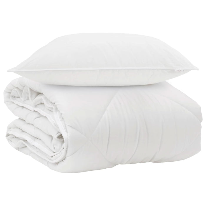 Duvet pentru Toate Sezoanele cu pernă 2 pcs Alb Microfibră - WALTI WALTI