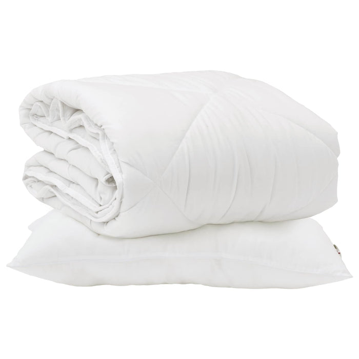 Pilotă cu pernă 2 pcs Alb Microfibră - WALTI WALTI