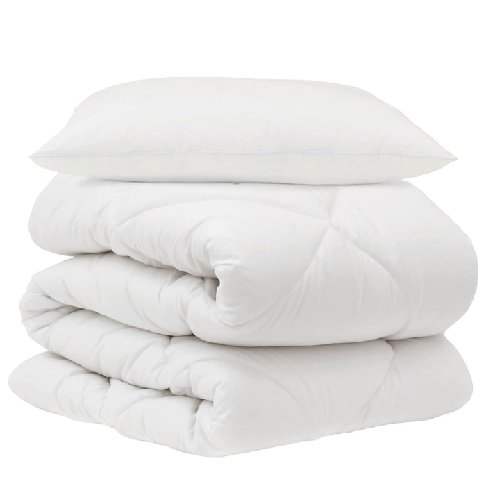 Pilotă cu pernă 2 pcs Alb Microfibră - WALTI WALTI