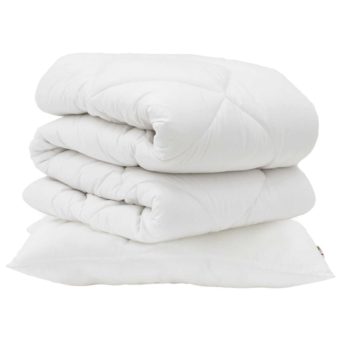 Pilotă cu pernă 2 pcs Alb Microfibră - WALTI WALTI