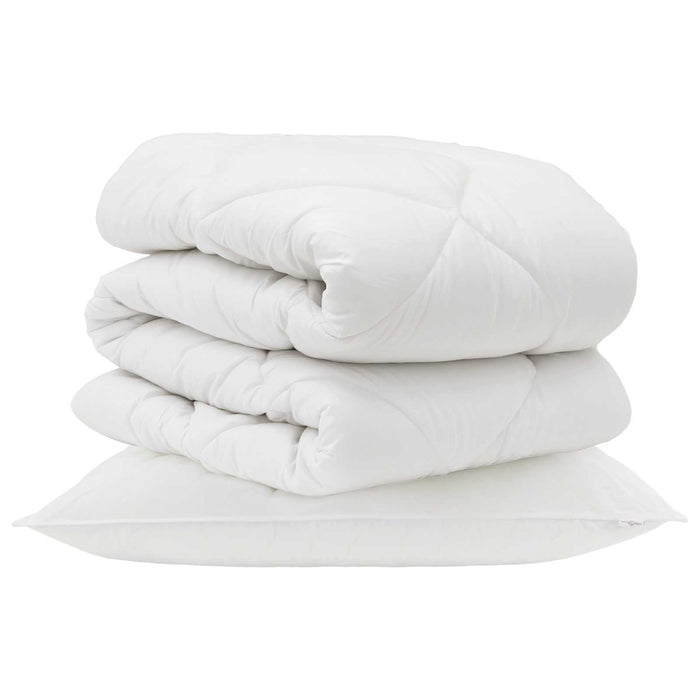 Pilotă cu pernă 2 pcs Alb Microfibră - WALTI WALTI