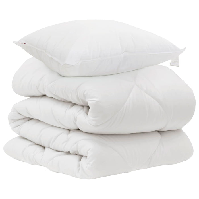 Pilotă cu pernă 2 pcs Alb Microfibră - WALTI WALTI