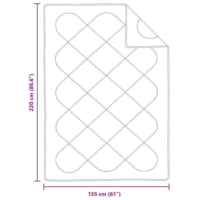 Pilotă cu pernă 2 pcs Alb Microfibră - WALTI WALTI