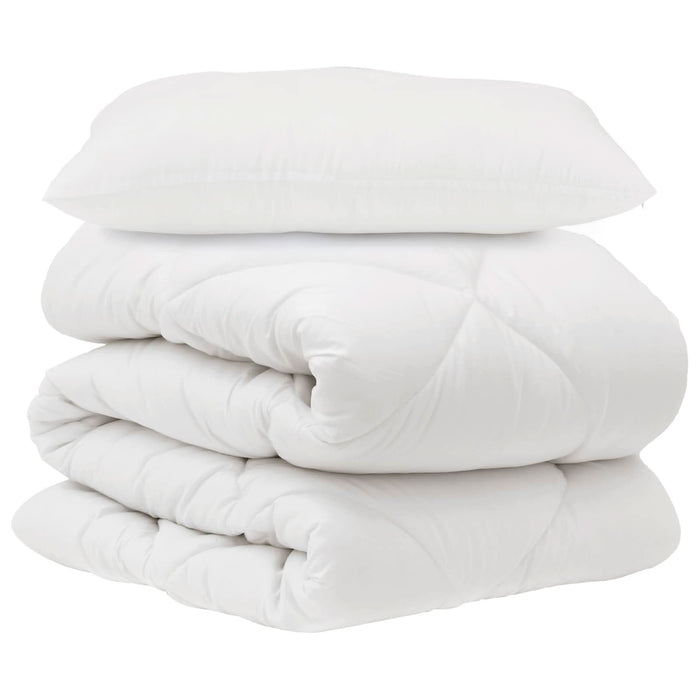 Set de Pături cu pernă 2 pcs Alb Microfibră - WALTI WALTI
