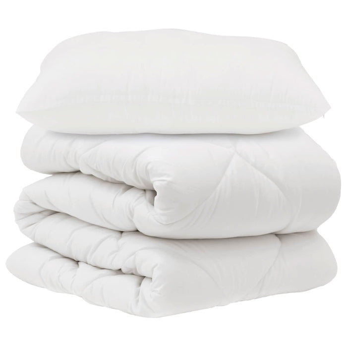 Set de Pături cu pernă 2 pcs Alb Microfibră - WALTI WALTI