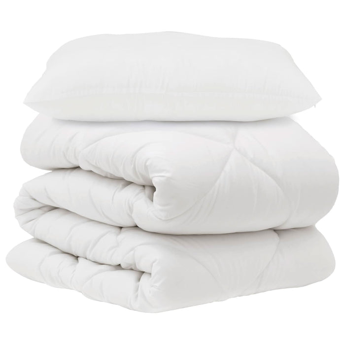 Set de Pături cu pernă 2 pcs Alb Microfibră - WALTI WALTI