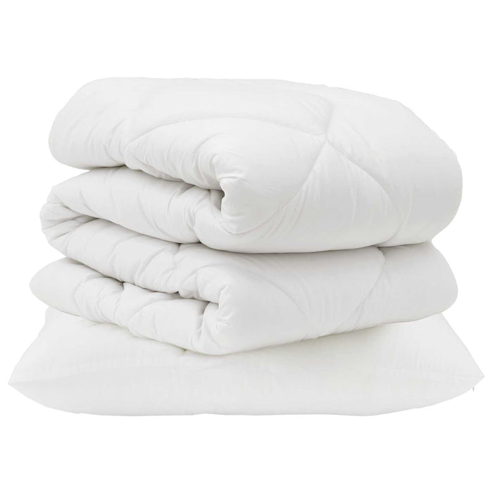 Set de Pături cu pernă 2 pcs Alb Microfibră - WALTI WALTI