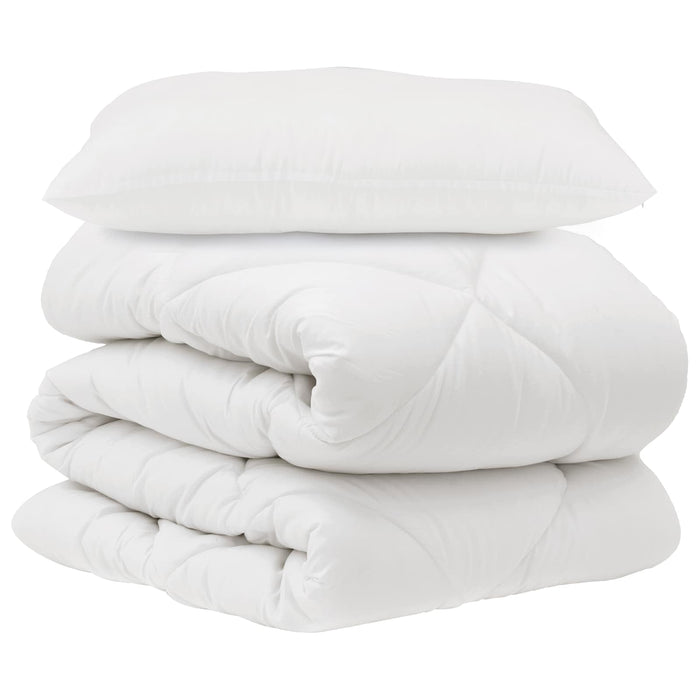 Set de Pături cu pernă 2 pcs Alb Microfibră - WALTI WALTI