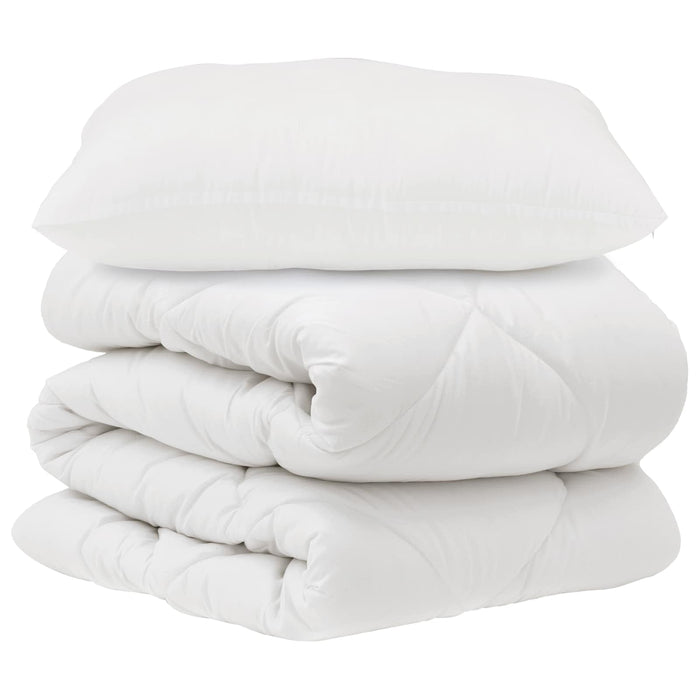 Set de Pături cu pernă 2 pcs Alb Microfibră - WALTI WALTI