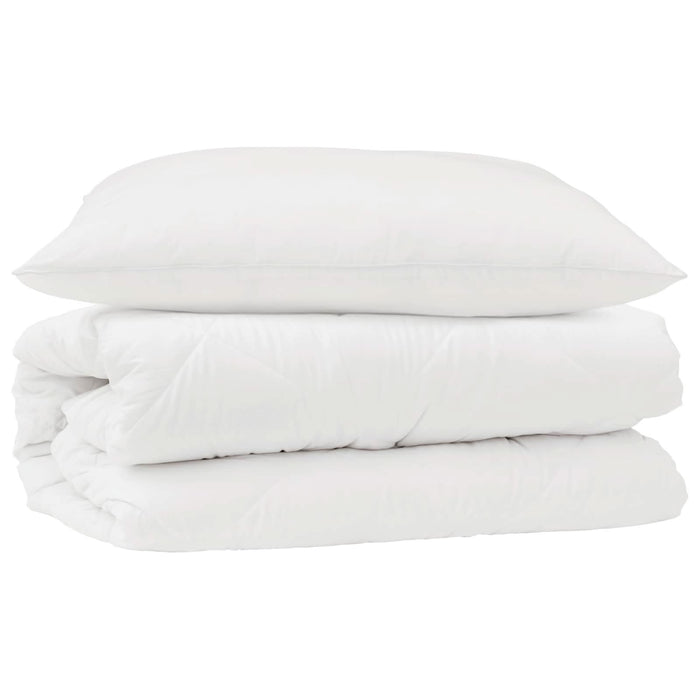Set de Pături cu pernă 2 pcs Alb Microfibră - WALTI WALTI
