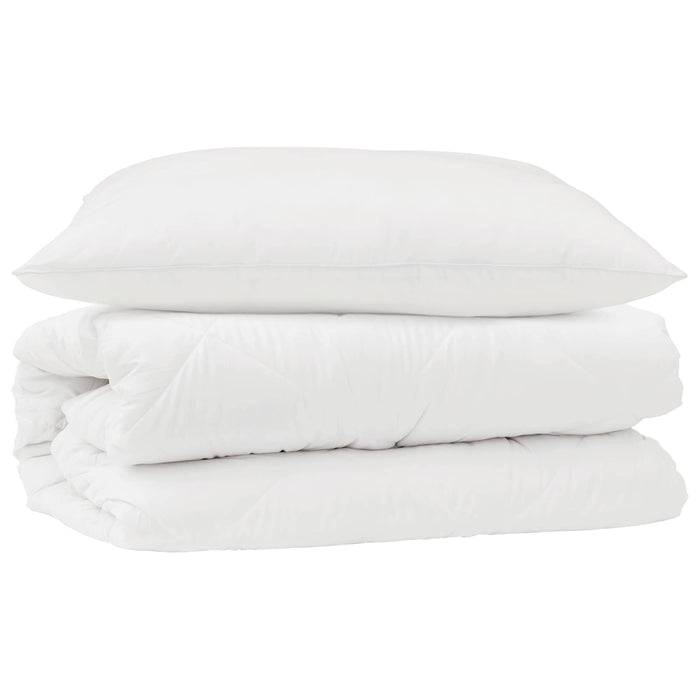Set de Pături cu pernă 2 pcs Alb Microfibră - WALTI WALTI