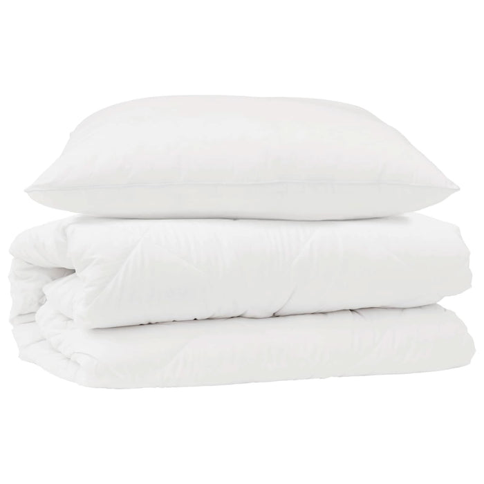 Set de Pături cu pernă 2 pcs Alb Microfibră - WALTI WALTI