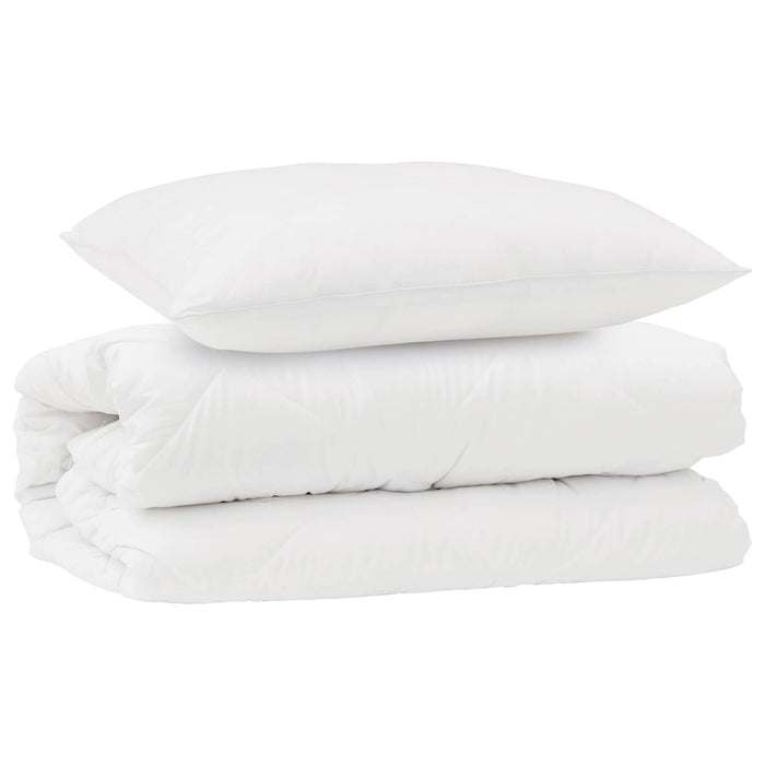 Set de Pături cu pernă 2 pcs Alb Microfibră - WALTI WALTI