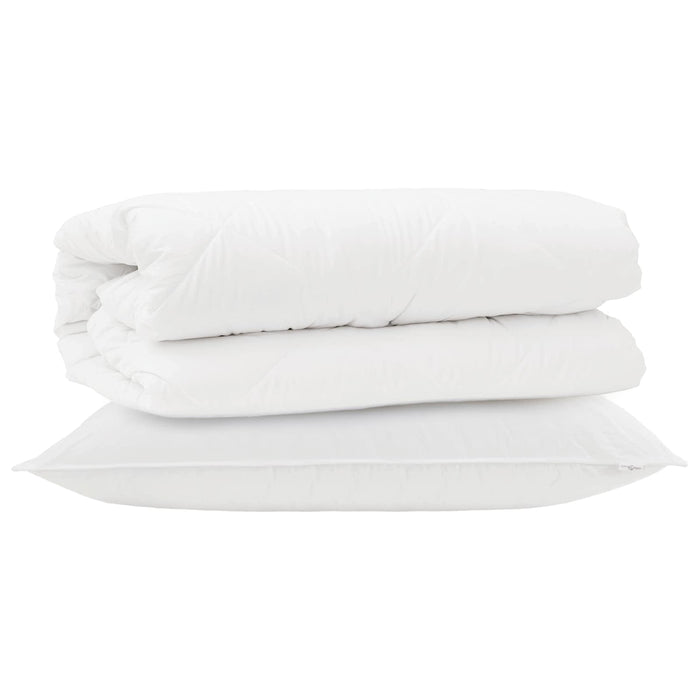 Set de Pături cu pernă 2 pcs Alb Microfibră - WALTI WALTI