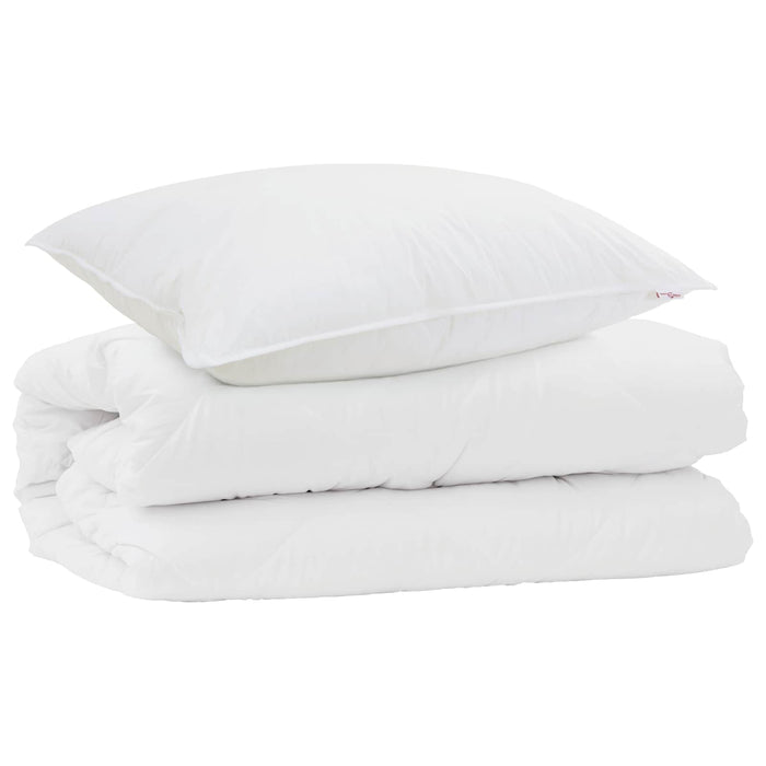 Set de Pături cu pernă 2 pcs Alb Microfibră - WALTI WALTI