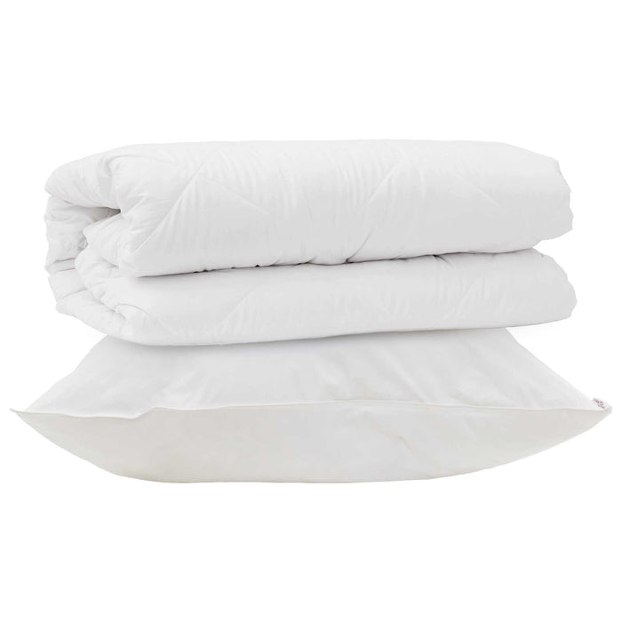 Set de Pături cu pernă 2 pcs Alb Microfibră - WALTI WALTI