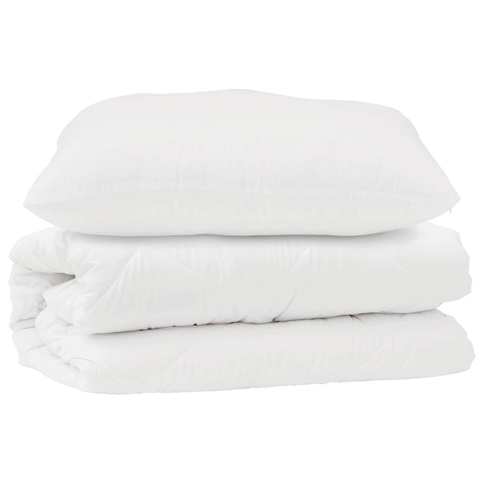 Set de Pături cu pernă 2 pcs Alb Microfibră - WALTI WALTI