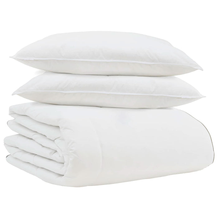 Duvet de iarnă cu pernă 3 pcs Alb Pene de rață - WALTI WALTI