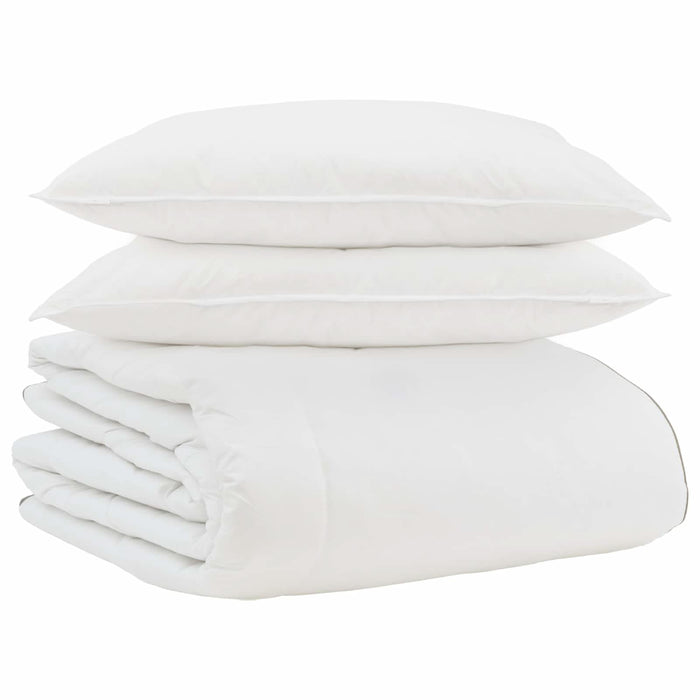 Duvet de iarnă cu pernă 3 pcs Alb Pene de rață - WALTI WALTI