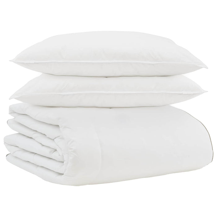 Duvet de iarnă cu pernă 3 pcs Alb Pene de rață - WALTI WALTI