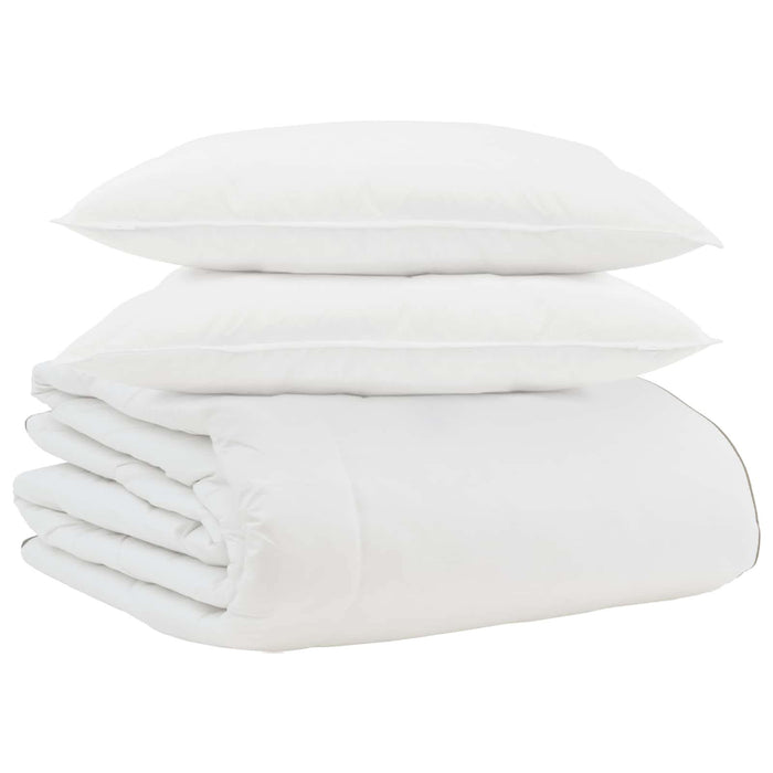 Duvet de iarnă cu pernă 3 pcs Alb Pene de rață - WALTI WALTI