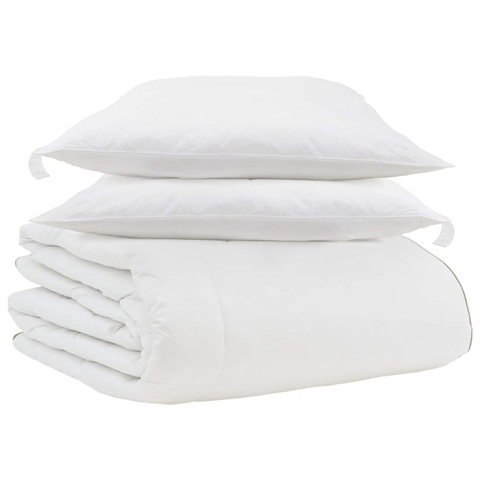Duvet de iarnă cu pernă 3 pcs Alb Pene de rață - WALTI WALTI