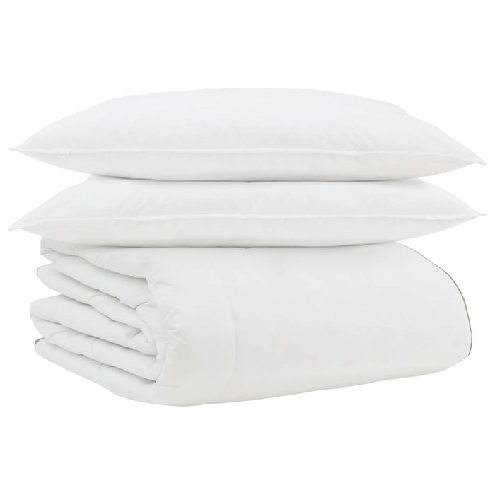 Duvet de iarnă cu pernă 3 pcs Alb Pene de rață - WALTI WALTI