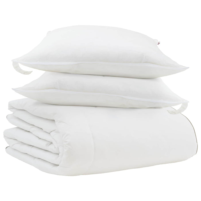 Duvet de iarnă cu pernă 3 pcs Alb Pene de rață - WALTI WALTI