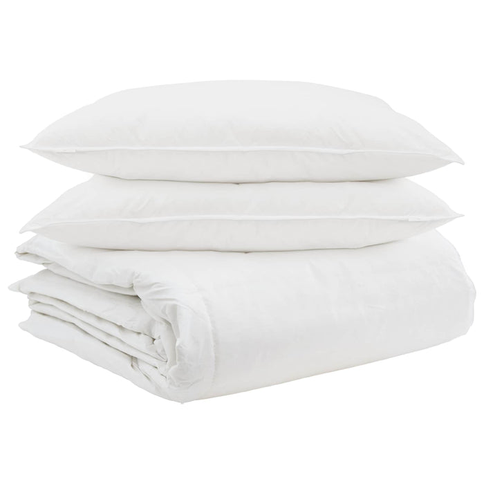 Set de Pături cu pernă 3 pcs Alb Pene de rață - WALTI WALTI
