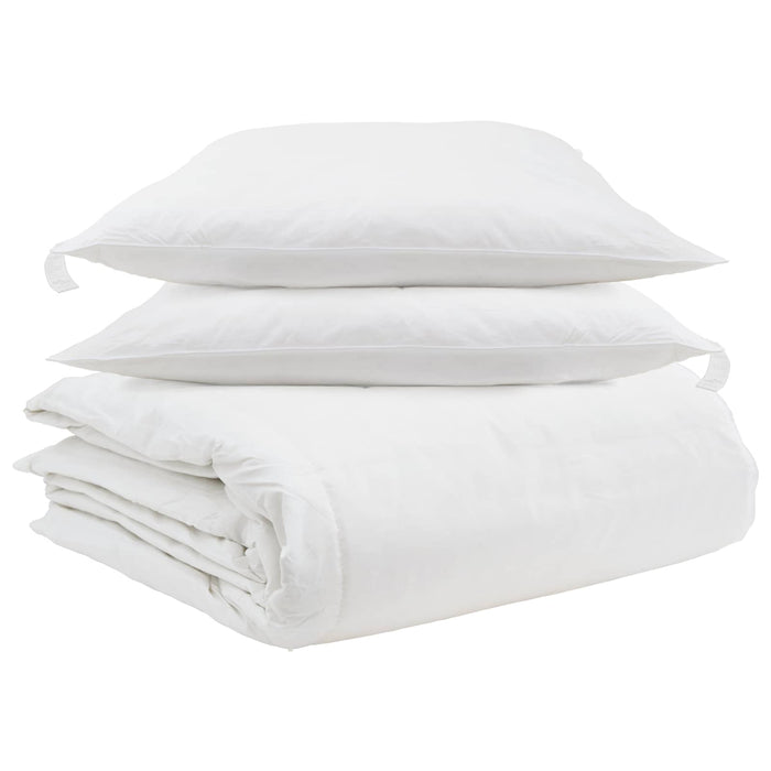 Set de Pături cu pernă 3 pcs Alb Pene de rață - WALTI WALTI