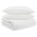 Set de Pături cu pernă 3 pcs Alb Pene de rață - WALTI WALTI