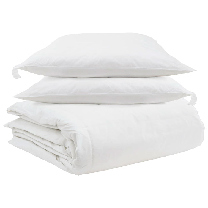 Set de Pături cu pernă 3 pcs Alb Pene de rață - WALTI WALTI