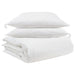 Set de Pături cu pernă 3 pcs Alb Pene de rață - WALTI WALTI