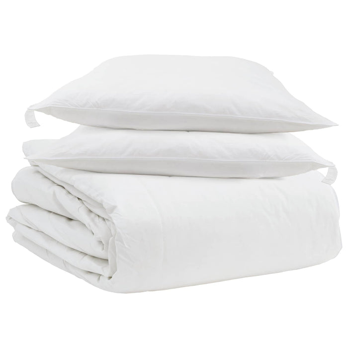 Set de Pături cu pernă 3 pcs Alb Pene de rață - WALTI WALTI