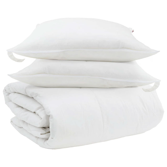 Set de Pături cu pernă 3 pcs Alb Pene de rață - WALTI WALTI