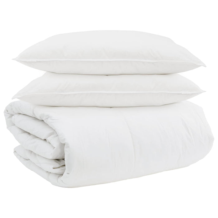 Set de Pături cu pernă 3 pcs Alb Pene de rață - WALTI WALTI