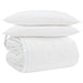 Set de Pături cu pernă 3 pcs Alb Pene de rață - WALTI WALTI